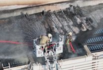 8 katli binadaki yangina hizli mudahale