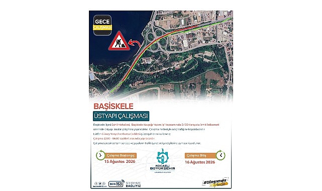 Başiskele Kavşağı’nda gece çalışması 1 basiskele kavsaginda gece calismasi