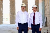 baskan altay ve baskan kavus godene mahallesinde insaati suren buyuksehir genclik kampusunu inceledi