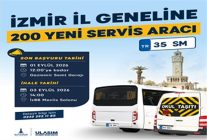 buyuksehirden izmire 400 yeni servis araci plakasi