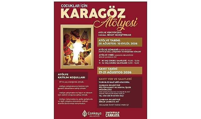 Çankaya’da Çocuklar İçin Karagöz Atölyesi Başlıyor 1 cankayada cocuklar icin karagoz atolyesi basliyor