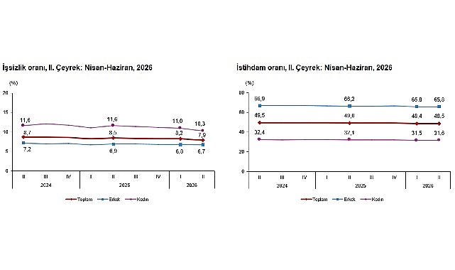 donemsel isgucu istatistikleri ii ceyrek nisan haziran 2026