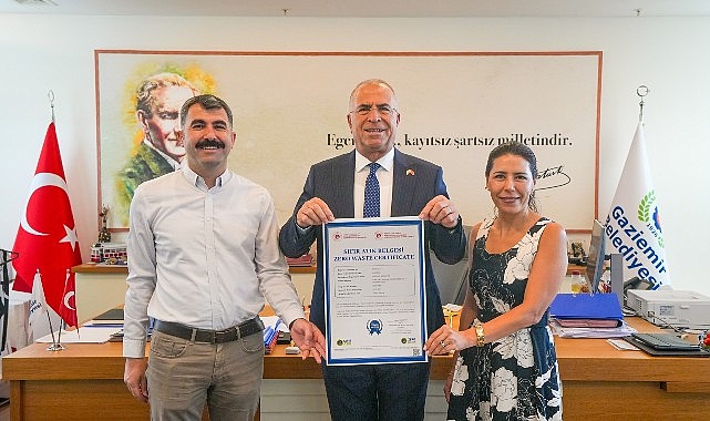 gaziemir belediyesinin cevreci calismalarina sifir atik belgesi