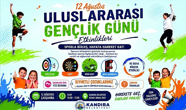 Kandıra’da 12 Ağustos Uluslararası Gençlik Günü Coşkusu Yaşanacak 1 kandirada 12 agustos uluslararasi genclik gunu coskusu yasanacak