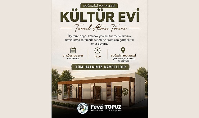Kültür Evi için temel atma töreni gerçekleştirilecek 1 kultur evi icin temel atma toreni gerceklestirilecek