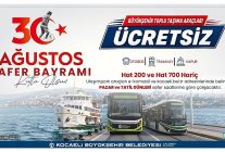 zafer bayraminda kocaelide ulasim ucretsiz