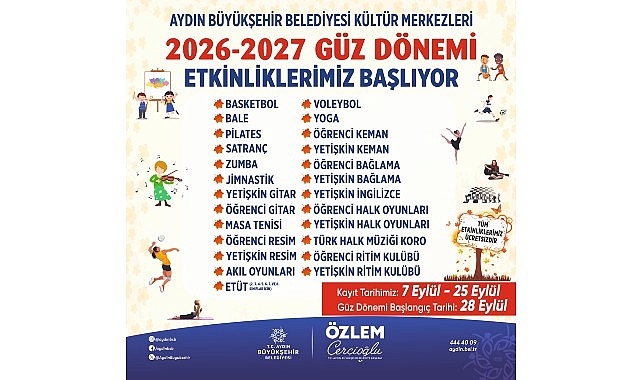 aydin buyuksehir belediyesi guz donemi etkinlikleri basliyor
