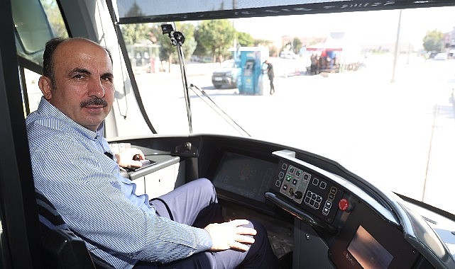 baskan altay tamamlanan adliye sehir hastanesi tramvay hattinda test surusu yapti