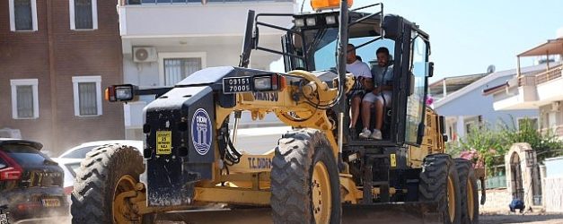 didim belediyesinden efeler mahallesinde yol calismasi