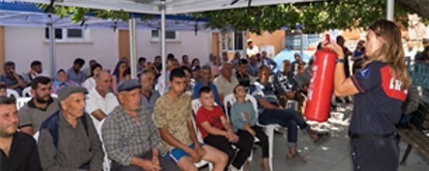 izmirin kirsal mahalleleri yangina karsi gucleniyor