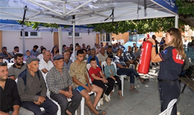 izmirin kirsal mahalleleri yangina karsi gucleniyor