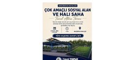 milas belediyesinden bahceburuna cok amacli sosyal alan ve hali saha