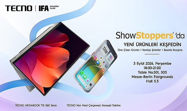 tecno yeni nesil cercevesiz konsept telefonunu ve 360 menteseli megabook t15 360 pro modelini ifa showstoppers 2026da sahneye cikariyor